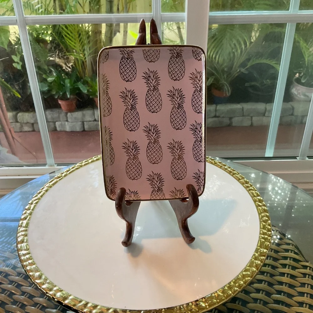 Pink & Gold Pineapple Trinket Dish
